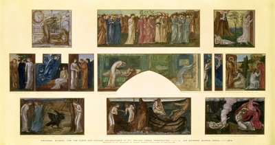 Entwürfe für die "Cupid and Psyche"-Dekorationen in No.1 Palace Green, Kensington, 1872 von Edward Burne Jones