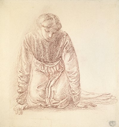 Kniende Figur einer Frau von Edward Burne Jones