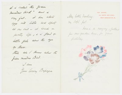 Brief an die Enkelin des Künstlers Angela Thirkell von Edward Burne Jones