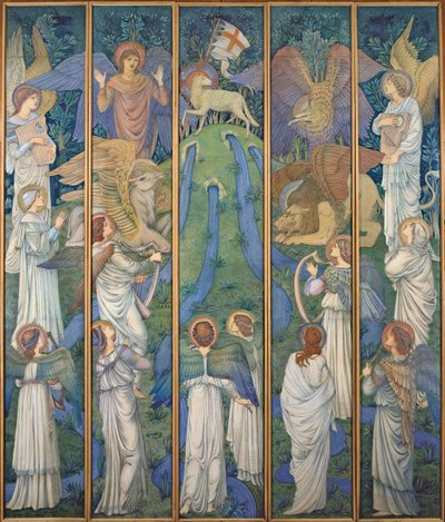 Paradies, mit der Anbetung des Heiligen Lammes, ca. 1875-80 von Edward Burne Jones