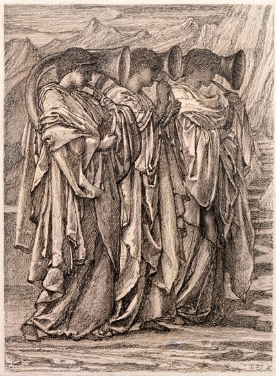 Studie für Die Herausforderung in der Wildnis, ca. 1875 von Edward Burne Jones