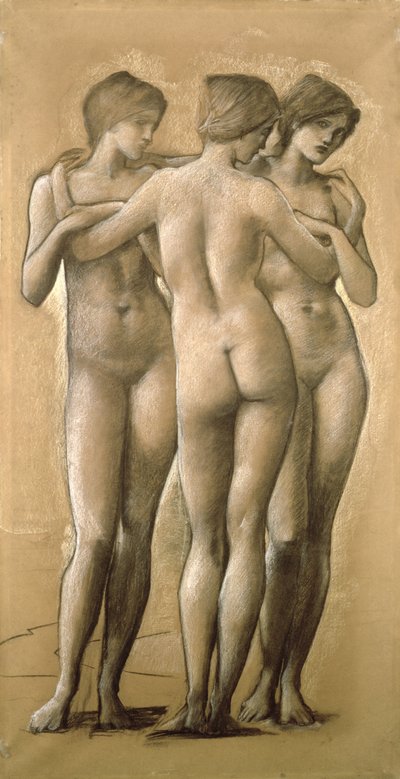 Venus Concordia - Studie der drei Grazien von Edward Burne Jones