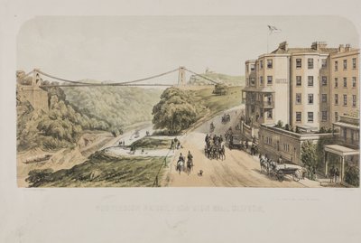 Hängebrücke, von Sion Hill, Clifton, ca. 1875 von Edward Colston Lavars