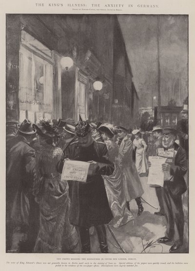 Die Krankheit des Königs, die Besorgnis in Deutschland von Edward Cucuel