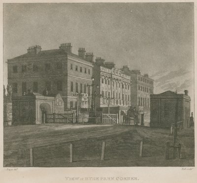 Hyde Park Turnpike, Hyde Park Corner, London von Edward Dayes