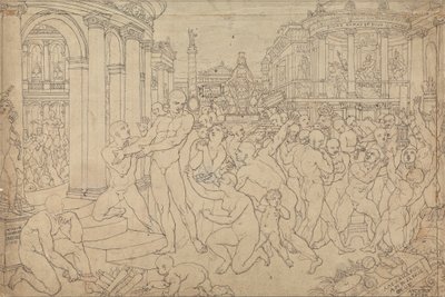 Große Studie für St. Paul in Ephesus von Edward Francis Burney