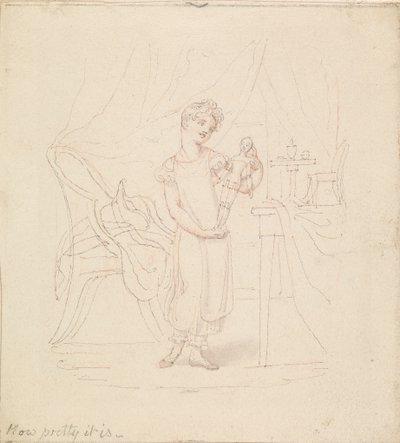 Illustration für Die neue Puppe: Wie hübsch sie ist von Edward Francis Burney