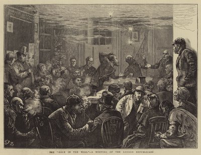 Das Loch in der Wand, ein Treffen der Londoner Republikaner von Edward Frederick Brewtnall