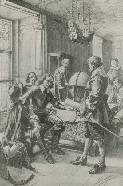 Robert Blake besucht Oliver Cromwell von Edward Frederick Skinner