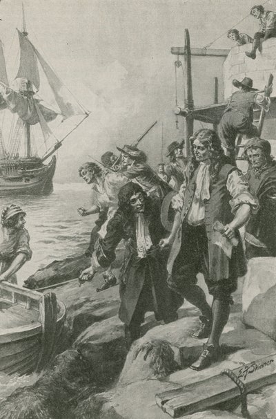 Winstanley von Piraten entführt (Lithographie) von Edward Frederick Skinner