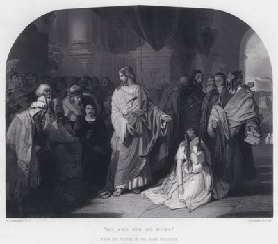 "Geh hin und sündige nicht mehr" (Gravur) von Edward Henry (after) Corbould