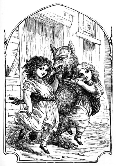 Schneeweißchen und Rosenrot, 1901 von Edward Henry Wehnert