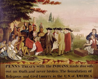 Penns Vertrag mit den Indianern im Jahr 1682, ca. 1840 von Edward Hicks