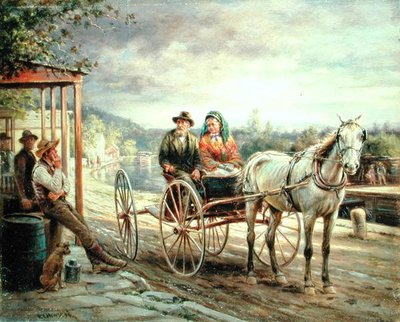 Später Nachmittag, Port Ben, Ulster County von Edward Lamson Henry