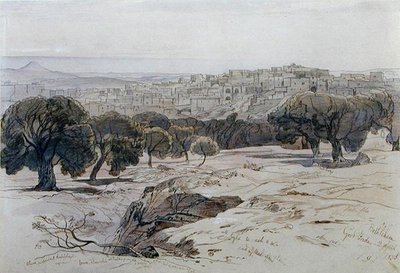 Bethlehem - Karfreitag, 2. April 1858 von Edward Lear