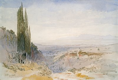 Korfu, Nimphes, 1856 von Edward Lear