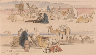 In der Nähe von Suez, 13 Uhr, 16. Januar 1849 von Edward Lear
