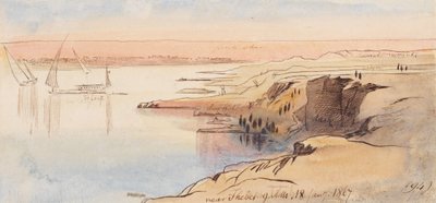 In der Nähe von Theben; 9:00 Uhr, 18. Januar 1867 von Edward Lear