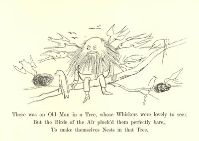 Es war ein alter Mann in einem Baum, dessen Schnurrbart war schön anzusehen von Edward Lear