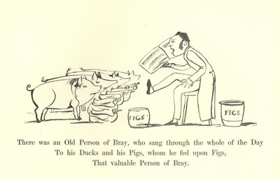 Es war eine alte Person von Bray, die den ganzen Tag sang von Edward Lear