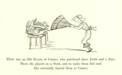 Es war ein alter Mann aus Cannes, der kaufte drei Hühner und einen Fächer von Edward Lear