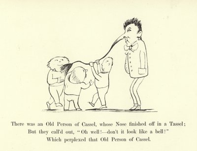 Es war eine alte Person aus Kassel, deren Nase in einer Quaste endete von Edward Lear