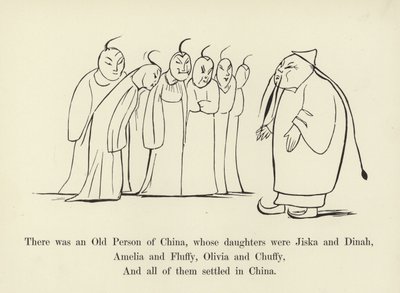 Es war eine alte Person aus China, deren Töchter Jiska und Dinah waren von Edward Lear