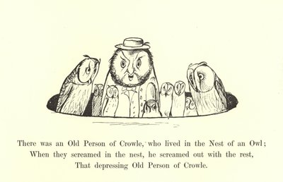 Es war ein alter Mann aus Crowle, der im Nest einer Eule lebte von Edward Lear