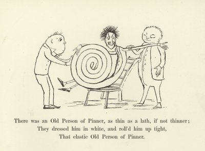 Es war eine alte Person aus Pinner, so dünn wie ein Lattenzaun, wenn nicht dünner von Edward Lear