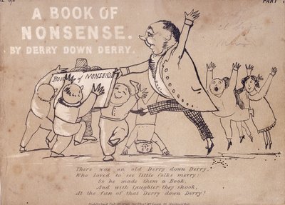 Titelseite von "A Book of Nonsense by Derry Down Derry" von Edward Lear
