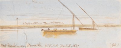 Westufer in der Nähe von Howatke; 8:15 Uhr, 8. Jan. 1867 (95) von Edward Lear