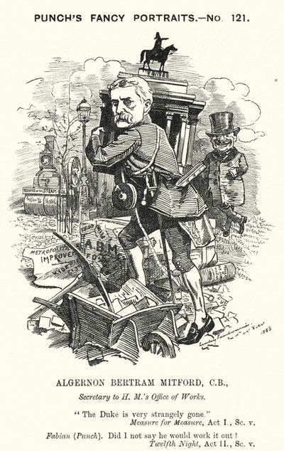 Karikatur: Algernon Bertram Freeman-Mitford von Edward Linley (after) Sambourne