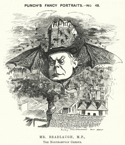 Charles Bradlaugh, englischer liberaler Politiker und Atheist (Karikatur) von Edward Linley (after) Sambourne