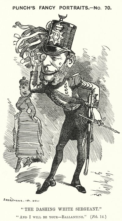 William Ballantine, englischer Serjeant-at-Law (Karikatur) von Edward Linley (after) Sambourne