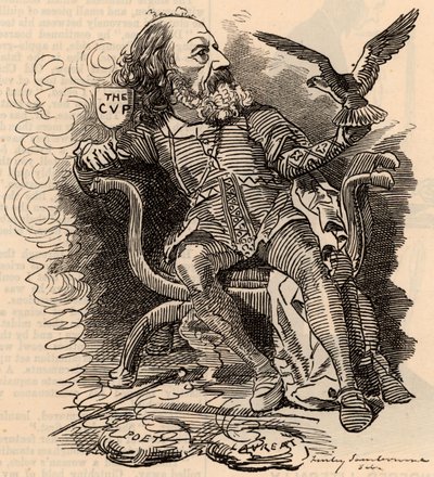Karikatur von Alfred Tennyson (1809-1893), englischer Dichter von Edward Linley Sambourne