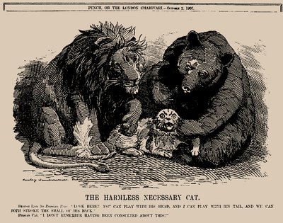 Die harmlose notwendige Katze. Punch, 2. Oktober 1907, 1907 von Edward Linley Sambourne