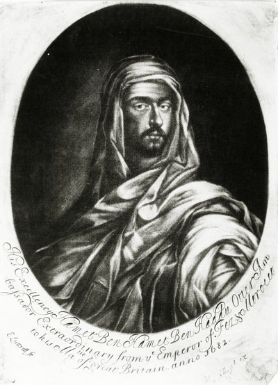 Seine Exzellenz Hamet Ben Hamet Ben Haddu Otter, veröffentlicht von John Lloyd, 1682 von Edward Luttrell
