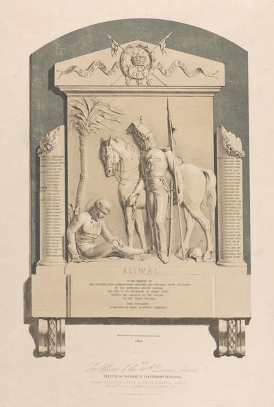Aliwal-Denkmal, Canterbury Cathedral, ca. 1848 von Edward M. Richardson