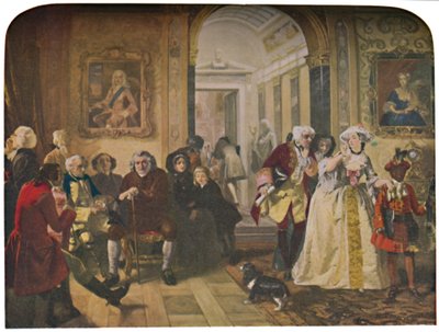 Dr. Johnson im Vorzimmer von Lord Chesterfield, wartet auf eine Audienz, 1748, 1845, ca. 1950 von Edward Matthew Ward