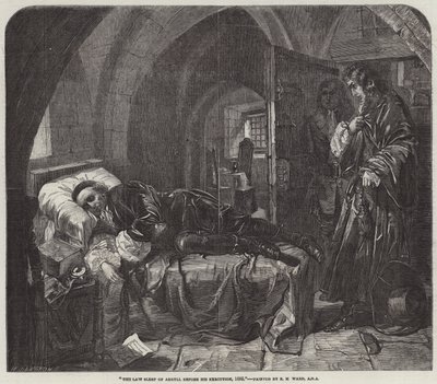 Der letzte Schlaf von Argyll vor seiner Hinrichtung, 1685 von Edward Matthew Ward