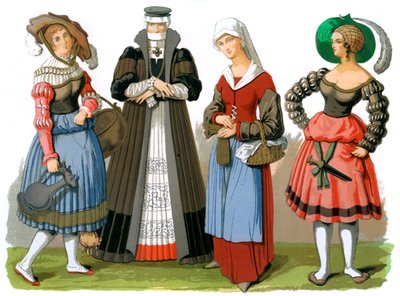 Schweizer Trachten, 15.-16. Jahrhundert 1849 von Edward May
