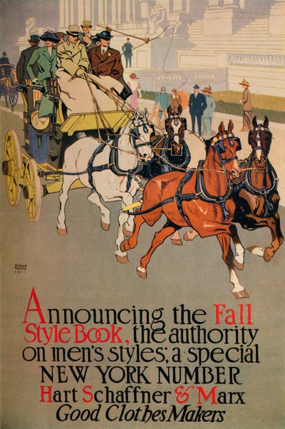 Titelblatt eines Herrenmodemagazins für Das Herbststilbuch von Edward Penfield