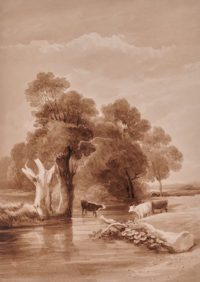 Landschaft mit Bach von Edward Pretty