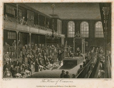 Das House of Commons, zerstört durch Feuer, 16. Oktober 1834 von Edward Pugh