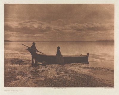 Portfolio IX, Platte 312: Abend am Puget Sound von Edward S. Curtis