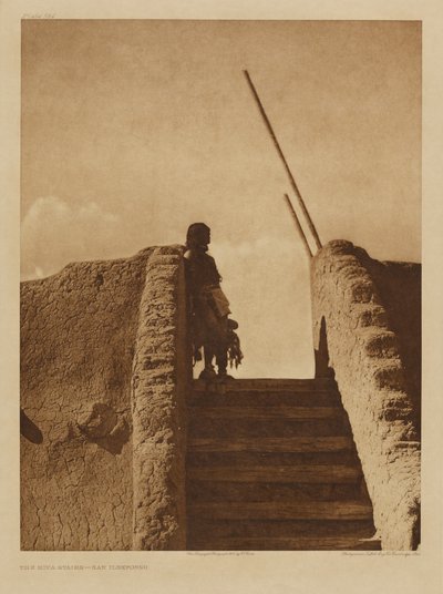 Die Kiva-Treppen - San Ildefonso von Edward S. Curtis