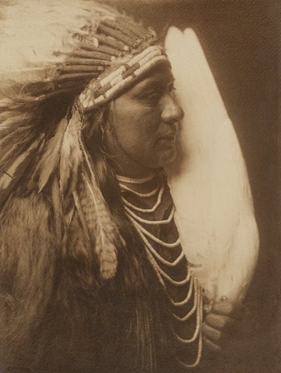 Drei Federn - Ein Nez Perce Ureinwohner von Edward S. Curtis
