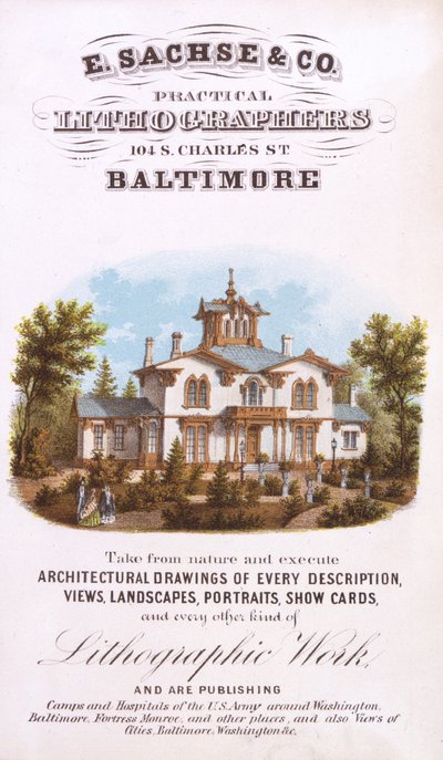 E. Sachse und Co., Praktische Lithographen, 104 S. Charles St., Baltimore von Edward Sachse
