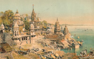 Benares am Ganges, 1892 von Edward Theodore Compton