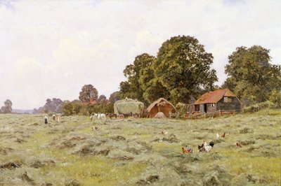 Heuernte in Fittleworth, Sussex von Edward Wilkins Waite